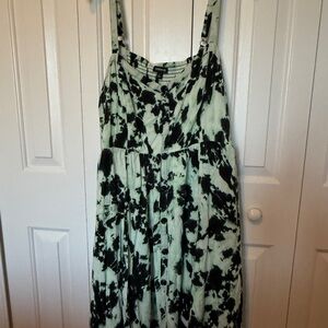Torrid Black and mint green Midi Dress